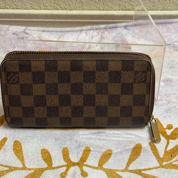 Louis Vuitton Brown Monogram Vintage Checkered Long Damier Ebene Wallet - Picture 7 of 11